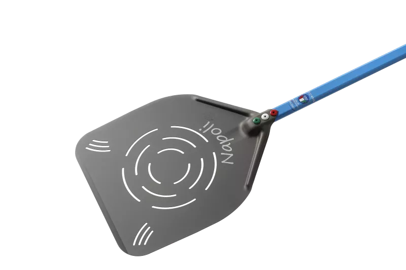 Rechteckige gelochte Pizzaschaufel Napoli (33, 60, Ganzer Griff)