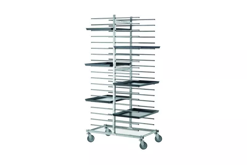 Carrello portateglie Acciaio Doppio fronte | 40 Teglie