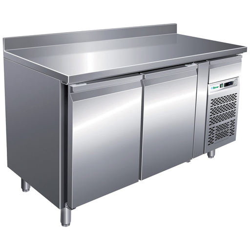 TAVOLO REFRIGERATO PROFESSIONALE 2 ANTE -2/+8° + CASS. NEUTRO E ALZATINA