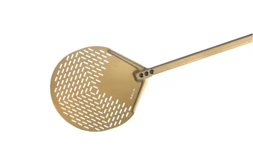 Alu durchlöcherte runde Pizza Schaufel Gold