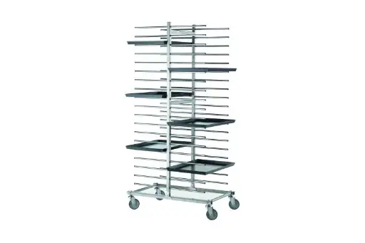 Carrello portateglie Acciaio Doppio fronte | 40 Teglie